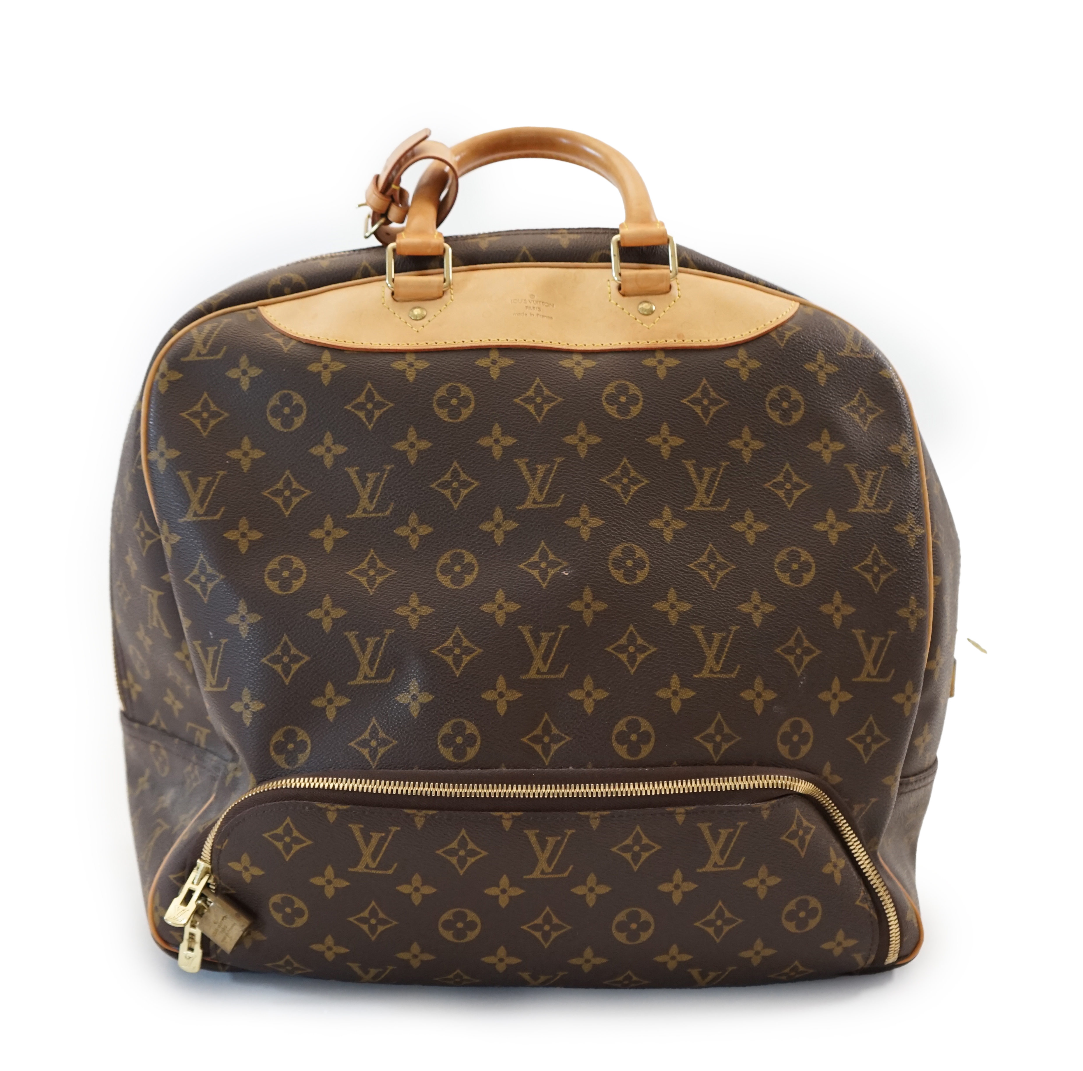 A Louis Vuitton Evasion travel bag width 38cm, depth 23cm, length 33cm, hand drop 12cm